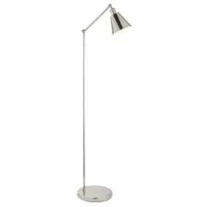 Brescia Task Floor Lamp, Bright Nickel Plate