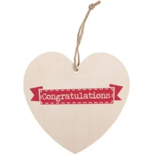 Congratulations Hanging Heart Sign