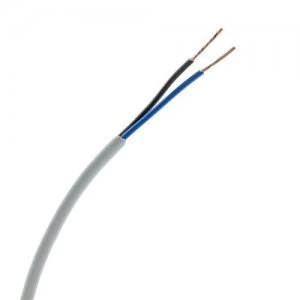 Zexum 0.75mm 2 Core PVC Flex Cable White Round 2182Y - 5 Meter