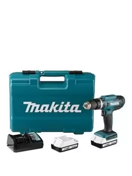 Makita 18V Combi Drill With 74 Piece Acs Set & 2 X 2.0Ah Batteries