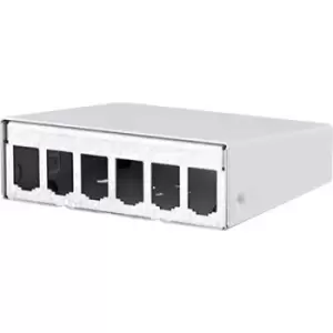 Metz Connect 130861-0602-E 6 ports Network patch panel Unequipped 1 U White