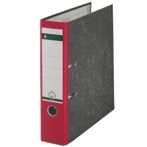 Leitz Paper-on-Board Lever Arch File A4 80mm Red Pack 10 20283ES