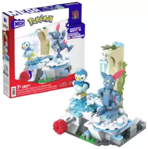 Mega Pokemon Piplup and Sneasel's Snow Day Building Set