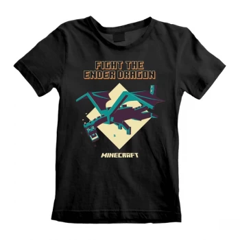 Minecraft - Ender Dragon Unisex 3-4 Years T-Shirt - Black