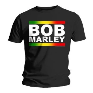 Bob Marley - Rasta Band Block Unisex XX-Large T-Shirt - Black