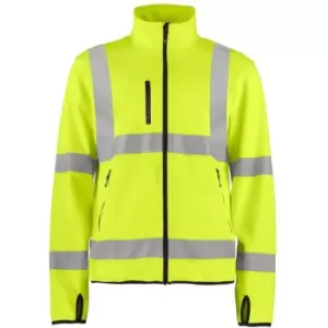 Projob Mens Light High-Vis Soft Shell Jacket (XL) (Yellow/Black) - Yellow/Black