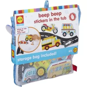 Alex Toys Beep Beep Stickers in The Tub - Reusable Foam Stickers For Bathtime