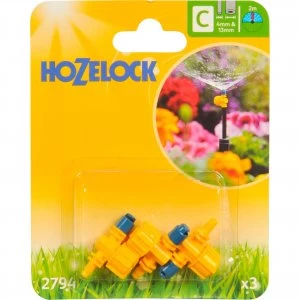 Hozelock CLASSIC MICRO 180° Adjustable Microjet 5/32" / 4mm Pack of 3
