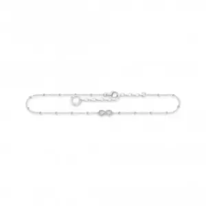Sterling Silver White Infinity Anklet AK0029-051-14