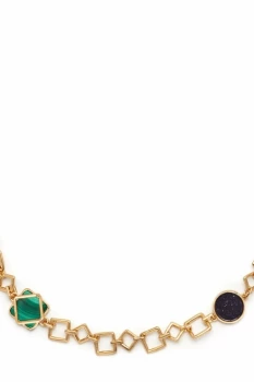 Lola Rose Jewellery Malachite & Blue Sandstone Garbo Link Necklace JEWEL 584166