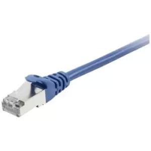 Equip 605537 RJ45 Network cable, patch cable CAT 6 S/FTP 0.50 m Blue gold plated connectors
