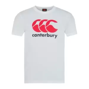 Canterbury Childrens/Kids Logo Rugby T-Shirt (12 Years) (White)
