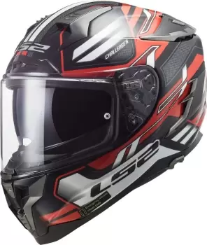 LS2 FF327 Challenger Spin Helmet, black-red, Size XL, black-red, Size XL