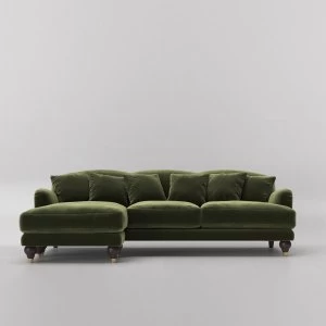 Swoon Holton Velvet Corner Sofa - Left Hand Side - Corner Sofa - Fern