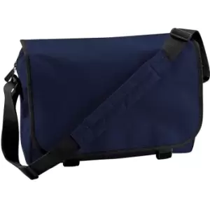 Adjustable Messenger Bag (11 Litres) (Pack of 2) (One Size) (French Navy) - Bagbase