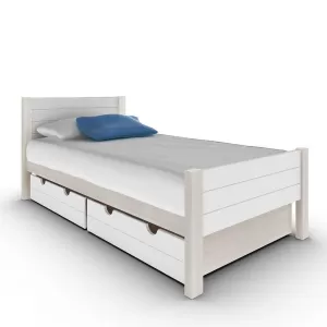 Jango Bed Frame with Trundle Bed Single