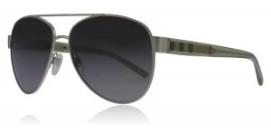 Burberry BE3084 Sunglasses Brushed Silver 1166T3 Polariserade 57mm