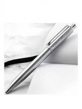 Personalised Sheaffer Brushed Crome Pen, One Colour, Women