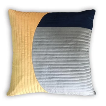 Linens and Lace and Lace Cut & Sew Cushion - Navy/Ochre