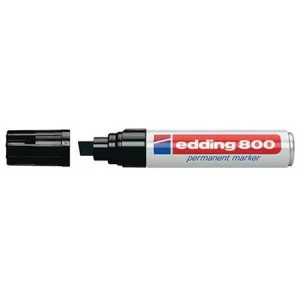 Edding 800 Permanent Marker Chisel Tip 4-12mm Black 1 x Pack of 5 Permanent Markers
