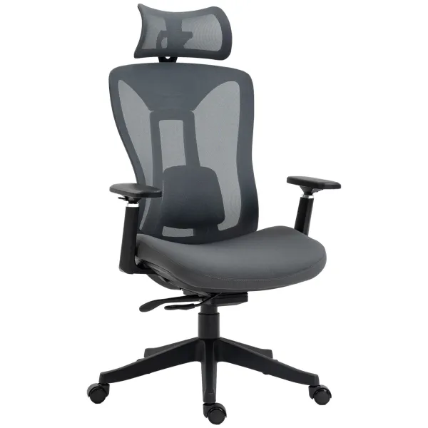 Executive Office Chair with Mesh Back Lumbar Support 3D Armrest