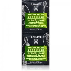 Apivita Express Beauty Prickly Pear Soothing Face Mask with Moisturizing Effect 2 x 8ml