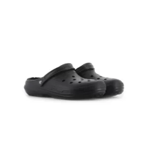 Crocs Black Classic Fuzz-Lined Clog