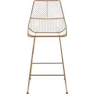 District Gold Metal Wire Tapered Bar Chair - Premier Housewares