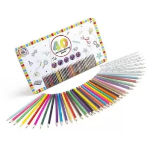 40 Assorted Colouring Pencils Tin