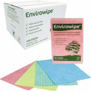 Envirowipe 100% Natural Cleaning Cloths (50x36cm) Red PK25