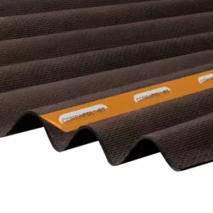 Brown Bitumen Corrugated Roofing Sheet (L)1M (W)930mm (T)20mm