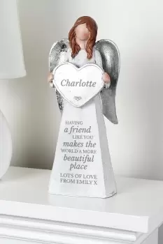 Personalised A Friend Like You Angel Ornament - Silver