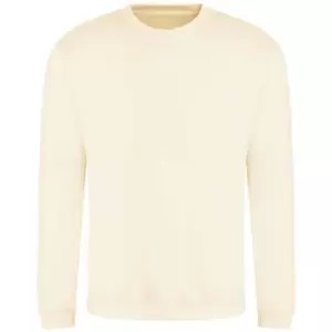 AWDis Just Hoods AWDis Unisex Crew Neck Plain Sweatshirt (280 GSM) (XS) (Cream)