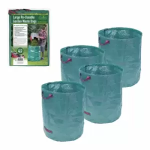 Gardenkraft 4 Pack Of 272L Garden Waste Bags - Green