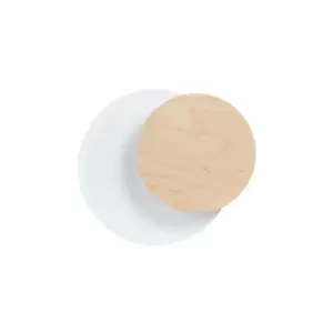 Circle White, Wood Flush Wall Lamp 1x G9
