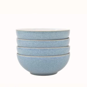 Denby Elements Blue 4 Piece Cereal Bowl Set