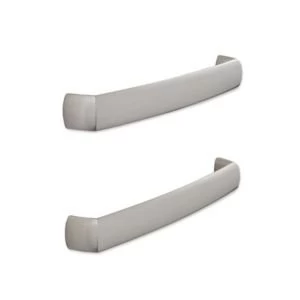 IT Kitchens Brushed Nickel effect Curved Cabinet handle Pack of 2