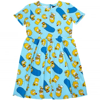 Cakeworthy x The Simpsons - Simpsons Family Toss Print Dress - S