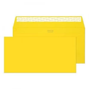Creative Bright Coloured Envelopes DL+ Peel & Seal 114 x 229mm Plain 120 gsm Banana Yellow Pack of 500