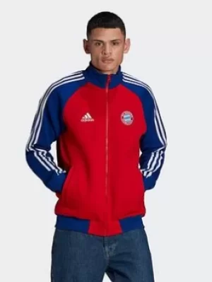 adidas Fc Bayern Tiro 21 Anthem Jacket, Red/Black, Size L, Men