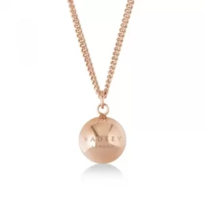 Ladies Radley Rose Gold Plated Sterling Silver Bliss Crescent Necklace
