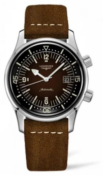 Longines Heritage Legend Diver Brown Leather Strap L37744602 Watch