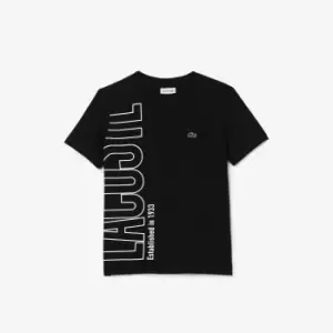 Kids' Lacoste Oversized Logo Cotton Jersey T-Shirt Size 3 yrs Black