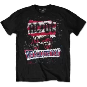 AC/DC - We Salute You Stripe Unisex XX-Large T-Shirt - Black