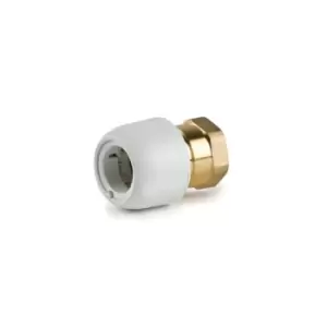 Hep2O Push-Fit Brass Female Adaptor White 3/4" X 22mm Pushfit Hx28/22W