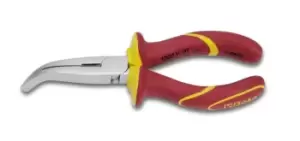 Beta Tools 1164MQ VDE 1000V Insulated Bent Flat Nose Pliers 200mm 011640100