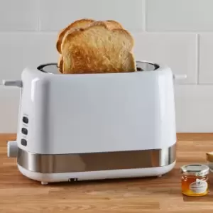 Dunelm 2 Slice White Toaster