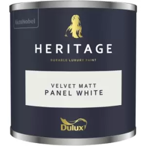 Dulux Heritage Velvet Matt Panel White Matt Emulsion Paint 125ml