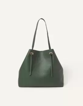Accessorize Womens Large Shoulder Bag Green, Size: 41x35cm