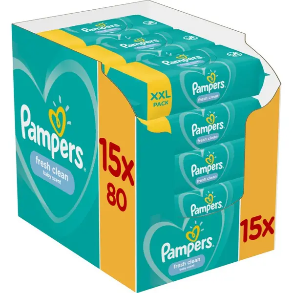 Pampers Fresh Clean 15x80 Wet Wipes